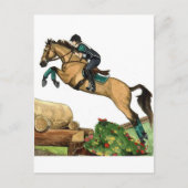 buckskin big leap xc HORSE ART Eventing Briefkaart (Voorkant)