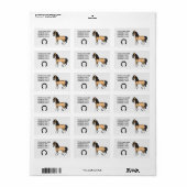 Buckskin Cartoon Gypsy Vanner Shire Horse Etiket (Full Sheet)