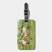 Buckskin deun verfpaarden in zomerdeeg bagagelabel (Voorkant verticaal)