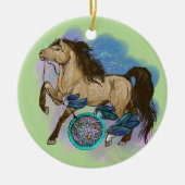 Buckskin Dreamweaver Horse ornament (Voorkant)
