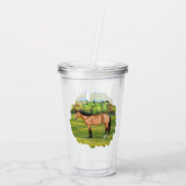 Buckskin Dun Quarter Horse Acryl Drinkbeker (Achterkant)
