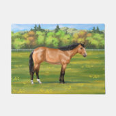 Buckskin Dun Quarter Horse Deurmat (Voorkant)