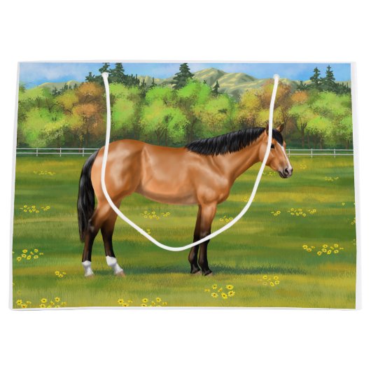 Buckskin Dun Quarter Horse Groot Cadeauzakje (Voorkant)