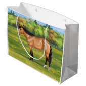 Buckskin Dun Quarter Horse Groot Cadeauzakje (Achterkant Gekanteld)