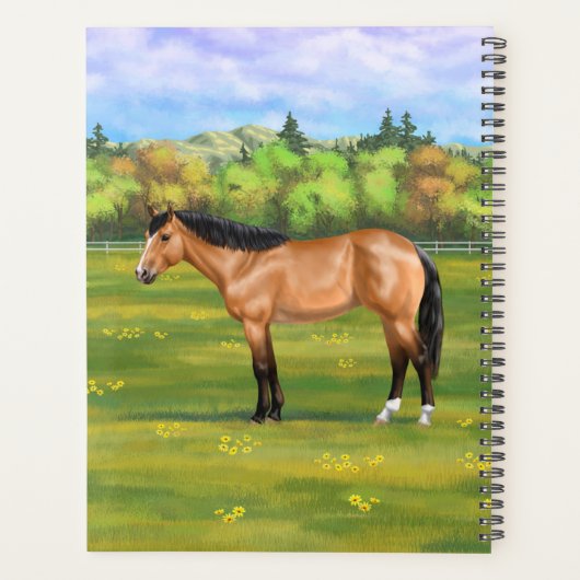 Buckskin Dun Quarter Horse Planner (Achterkant)