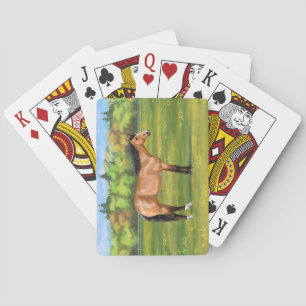 Buckskin Dun Quarter Horse Pokerkaarten