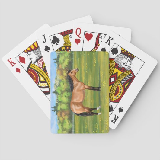 Buckskin Dun Quarter Horse Pokerkaarten (Achterkant)