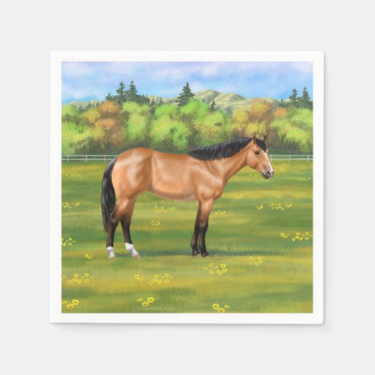 Buckskin Dun Quarter Horse Servet (Voorkant)