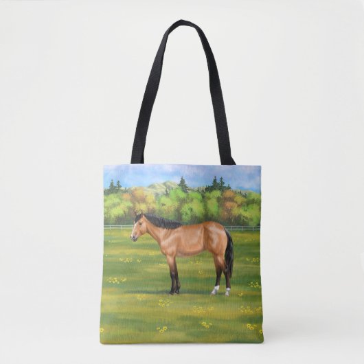 Buckskin Dun Quarter Horse Tote Bag (Voorkant)