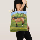 Buckskin Dun Quarter Horse Tote Bag (Dichtbij)