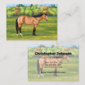 Buckskin Dun Quarter Horse Visitekaartje (Voorkant / Achterkant)