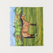 Buckskin Dun Quarter Horse Wandkleed (Voorkant)