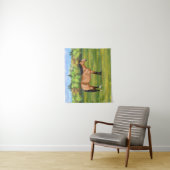 Buckskin Dun Quarter Horse Wandkleed (In situ)