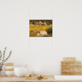 Buckskin Horse Foal Portrait Poster (Keuken)