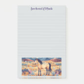 Buckskin Horse Girl Desert gepersonaliseerde sloga Post-it® Notes (Voorkant)