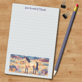 Buckskin Horse Girl Desert gepersonaliseerde sloga Post-it® Notes