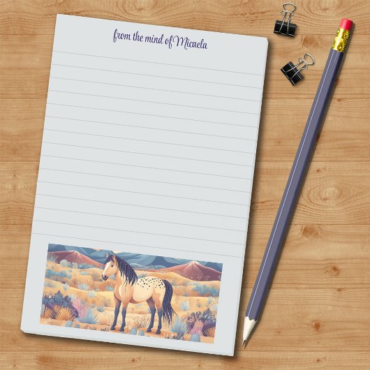 Buckskin Horse Girl Desert gepersonaliseerde sloga Post-it® Notes