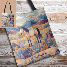 Buckskin Horse Girl Pony Cactus Animal Tote Bag