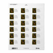 Buckskin Horse in Forest - Adresetiketten Etiket (Full Sheet)