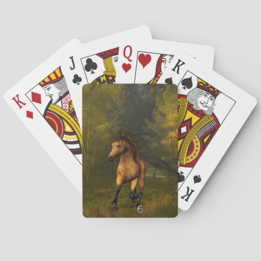 Buckskin Horse in Forest Plays Pokerkaarten (Achterkant)
