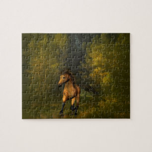 Buckskin Horse in Forest Puzzle Legpuzzel