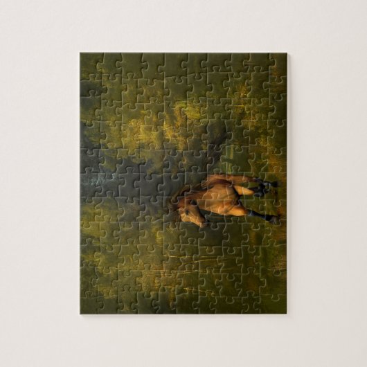 Buckskin Horse in Forest Puzzle Legpuzzel (Verticaal)