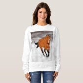 Buckskin Horse in Snow, bevroren Trui (Voorkant volledig)