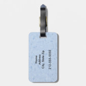 Buckskin Horse Runing Light Blue Bagagelabel (Achterkant verticaal)