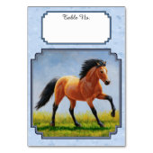 Buckskin Horse Runing Light Blue Kaart (Achterkant)
