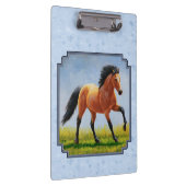 Buckskin Horse Runing Light Blue Klembord (Rechts)
