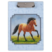Buckskin Horse Runing Light Blue Klembord (Voorkant)