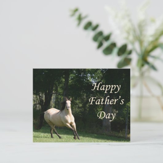 Buckskin horse Vaderdag briefkaart (Staand voorkant)