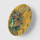 Buckskin leder Victoriaans Lijst aan de vlinder Ronde Klok (Hoek)