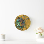 Buckskin leder Victoriaans Lijst aan de vlinder Ronde Klok (Huis)