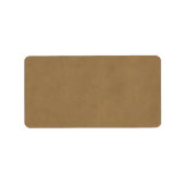  buckskin lederen bruin perkament Sjabloon Etiket (Voorkant)