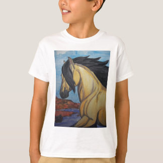 Buckskin Mustang in de canyon T-shirt
