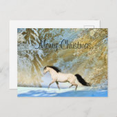 Buckskin paard Kerstmis Feestdagenkaart (Voorkant / Achterkant)