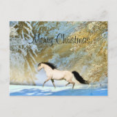 Buckskin paard Kerstmis Feestdagenkaart (Voorkant)