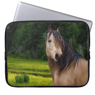 Buckskin paard laptop sleeve