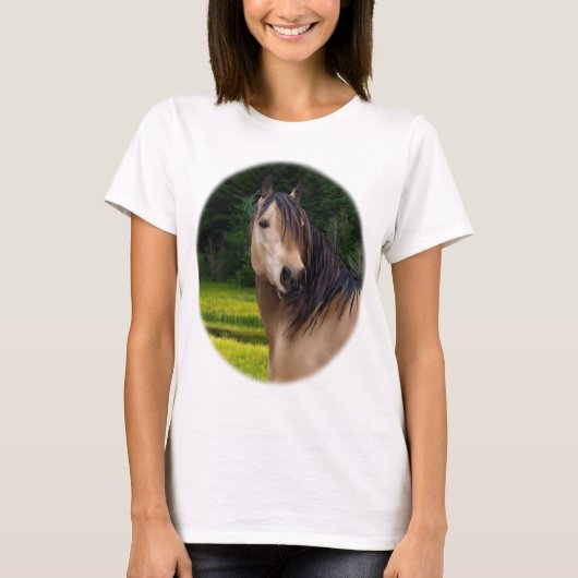 Buckskin paard t-shirt (Voorkant)