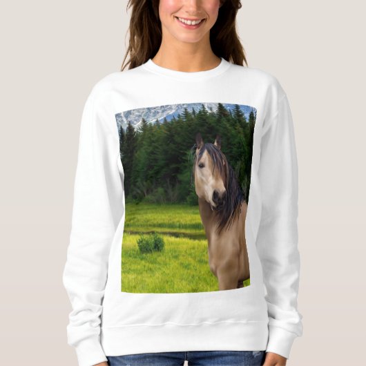 Buckskin Paard T-shirt (Voorkant)