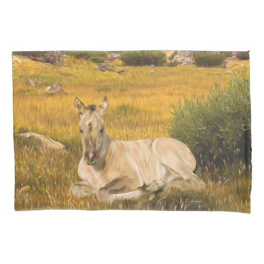 buckskin-paardenveulen kussensloop (Voorkant)