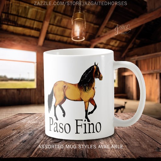 Buckskin Paso Fino Paardenillustratie Koffiemok