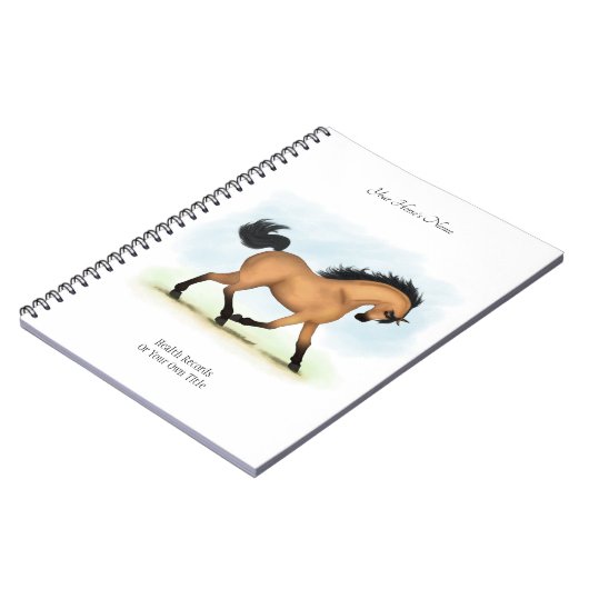 Buckskin Personalized Horse Owner's Journal Notitieboek (Linkerzijde)