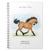 Buckskin Personalized Horse Owner's Journal Notitieboek (Voorkant)