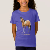 Buckskin Pinto Dun Paint Horse Staillion T-shirt (Voorkant)
