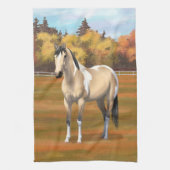 Buckskin Pinto Dun Paint Horse Staillion Theedoek (Verticaal)