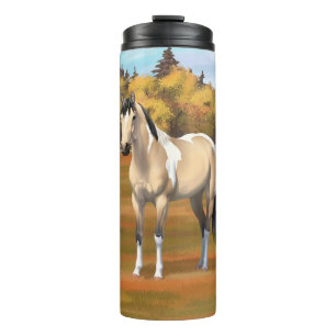 Buckskin Pinto Dun Paint Horse Staillion Thermosbeker