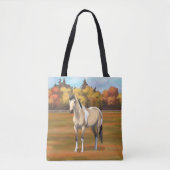 Buckskin Pinto Dun Paint Horse Staillion Tote Bag (Voorkant)