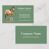 Buckskin Pinto Dun Paint Horse Staillion Visitekaartje (Voorkant / Achterkant)